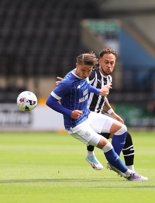 260725  Notts County v Cardiff City, Pre-season Friendly - Cian Ashford of Cardiff City looks to win the ball