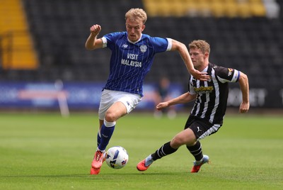 260725  Notts County v Cardiff City, Pre-season Friendly - Eli King of Cardiff City presses forward