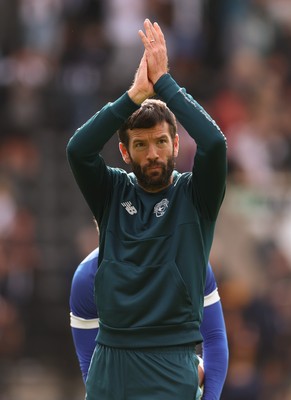 260725  Notts County v Cardiff City, Pre-season Friendly - Cardiff City Head Coach Brian Barry-Murphy applauds the travelling fans at the end of the match