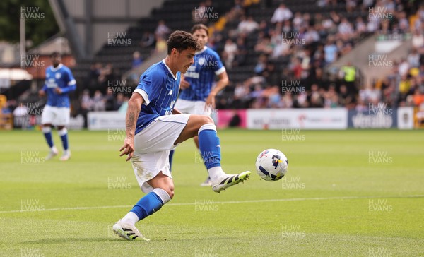 260725  Notts County v Cardiff City, Pre-season Friendly - Alex Robertson of Cardiff City controls the ball