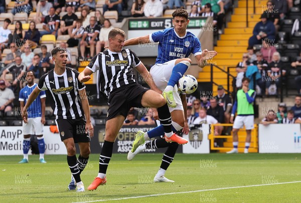 260725  Notts County v Cardiff City, Pre-season Friendly - Yousef Salech of Cardiff City looks to shoot at goal