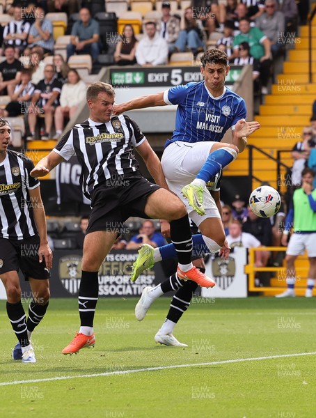 260725  Notts County v Cardiff City, Pre-season Friendly - Yousef Salech of Cardiff City looks to shoot at goal