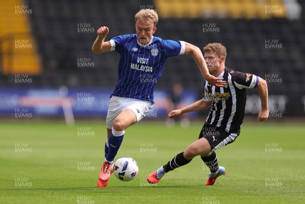 260725  Notts County v Cardiff City, Pre-season Friendly - Eli King of Cardiff City presses forward