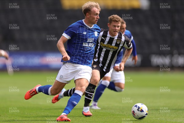 260725  Notts County v Cardiff City, Pre-season Friendly - Eli King of Cardiff City presses forward