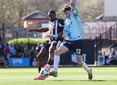 060426 - Notts County v Newport County - Sky Bet League 2 - Joe Thomas of Newport and Lee Ndlovu of Notts County