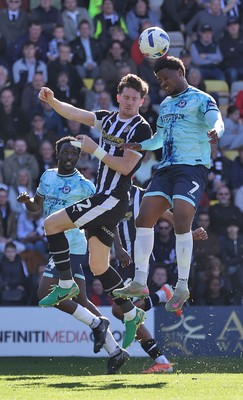 060426 - Notts County v Newport County - Sky Bet League 2 - Bobby Kamwa of Newport and Lucas Ness of Notts County