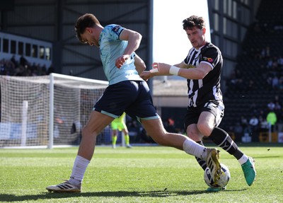 060426 - Notts County v Newport County - Sky Bet League 2 - Ben Lloyd of Newport and Lucas Ness of Notts County