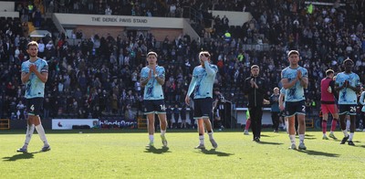 060426 - Notts County v Newport County - Sky Bet League 2 - The team applaud the travelling fans