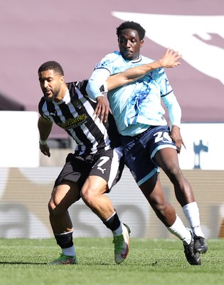 060426 - Notts County v Newport County - Sky Bet League 2 - Nathan Opoku of Newport and Keanan Bennetts of Notts County