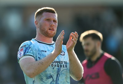 060426 - Notts County v Newport County - Sky Bet League 2 - Applauding the travelling fans Lee Jenkins of Newport