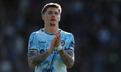 060426 - Notts County v Newport County - Sky Bet League 2 - Applauding the travelling fans James Crole of Newport