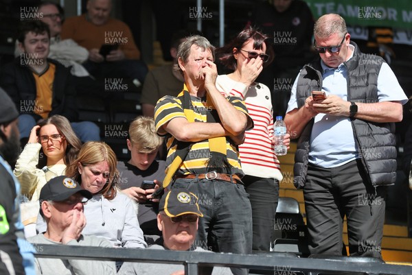 060426 - Notts County v Newport County - Sky Bet League 2 - Newport fans looking unhappy