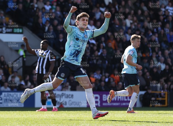 060426 - Notts County v Newport County - Sky Bet League 2 - Harrison Biggins of Newport celebrates scoring their first goal