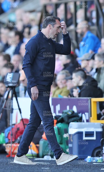 060426 - Notts County v Newport County - Sky Bet League 2 - Newport manager Christian Fuchs shows frustration as Newport lose 3-1