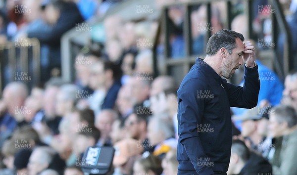 060426 - Notts County v Newport County - Sky Bet League 2 - Newport manager Christian Fuchs shows frustration as Newport lose 3-1