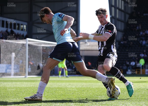 060426 - Notts County v Newport County - Sky Bet League 2 - Ben Lloyd of Newport and Lucas Ness of Notts County