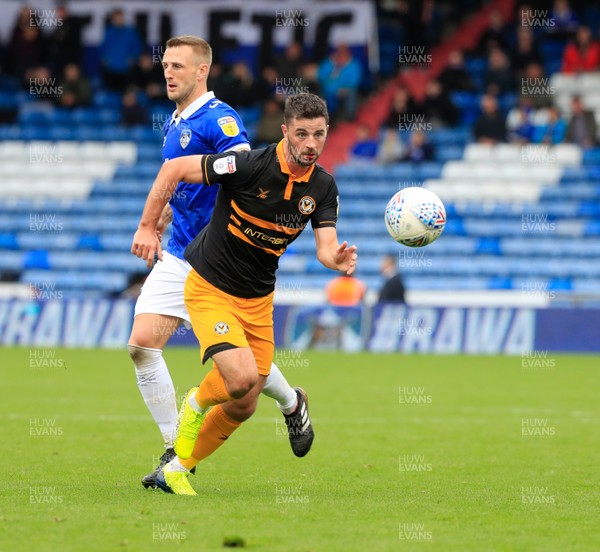 080918 - Oldham Athletic v Newport County - Sky Bet League 2 - Newport County forward Padraig Amond (9) runs clear with the ball