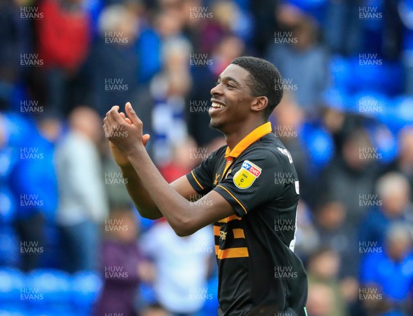 080918 - Oldham Athletic v Newport County - Sky Bet League 2 - Newport County midfielder Tyreeq Bakinson (15) cheers on the fans at the end of the game