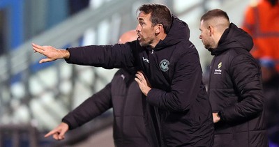 221125 - Oldham Athletic v Newport County - Sky Bet League 2 - Newport manager Christian Fuchs 