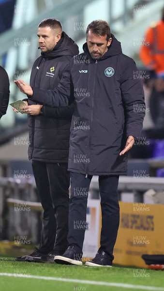221125 - Oldham Athletic v Newport County - Sky Bet League 2 - Newport manager Christian Fuchs disappointment on 3rd Oldham goal