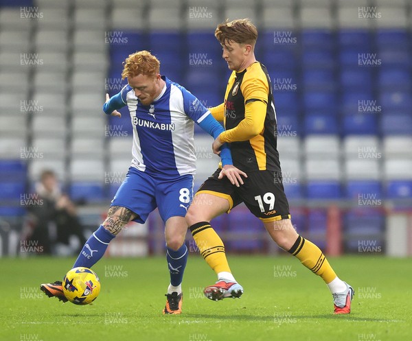 221125 - Oldham Athletic v Newport County - Sky Bet League 2 - Ged Garner of Newport and Ryan Woods of Oldham