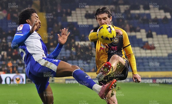 221125 - Oldham Athletic v Newport County - Sky Bet League 2 - Anthony Glennon of Newport and Kane Drummond of Oldham