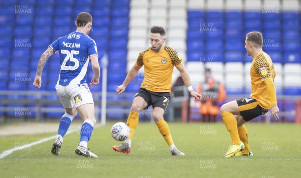 290220 - Oldham Athletic v Newport County - Sky Bet League 2 -  Robbie Willmott of Newport County in action against Oldham Athletic 