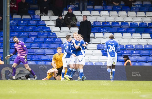 290220 - Oldham Athletic v Newport County - Sky Bet League 2 -  Danny Rowe of Oldham Athletic celebrates scoring the first goal against Newport County