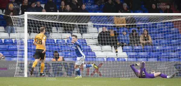 290220 - Oldham Athletic v Newport County - Sky Bet League 2 -  Zak Dearnley celebrates scoring the second goal for Oldham Athletic against Newport County