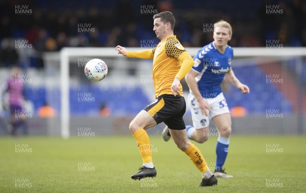 290220 - Oldham Athletic v Newport County - Sky Bet League 2 -  Padraig Amond of Newport County in action against Oldham Athletic 