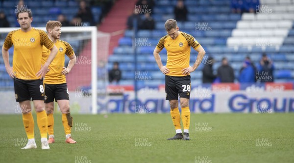290220 - Oldham Athletic v Newport County - Sky Bet League 2 -  Mickey Demetriou of Newport County looks dejected after losing 5-0 to Oldham Athletic 