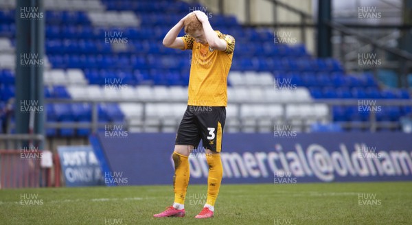 290220 - Oldham Athletic v Newport County - Sky Bet League 2 -  Ryan Haynes of Newport County looks dejected after losing 5-0 to Oldham Athletic 