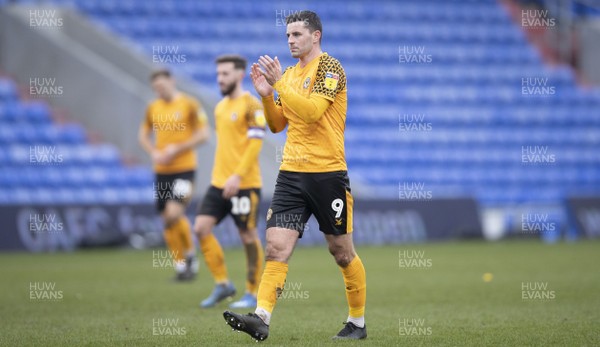 290220 - Oldham Athletic v Newport County - Sky Bet League 2 -  Padraig Amond looks dejected after losing 5-0 to Oldham Athletic 