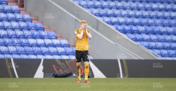 290220 - Oldham Athletic v Newport County - Sky Bet League 2 -  Ryan Haynes looks dejected after losing 5-0 to Oldham Athletic 