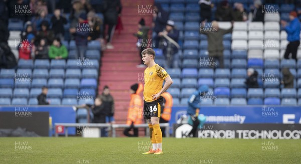 290220 - Oldham Athletic v Newport County - Sky Bet League 2 -  George Nurse looks dejected after losing 5-0 to Oldham Athletic 