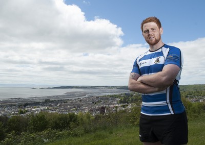 220513 - Ospreys - Pictured with Swansea Bay in the background is Dan Baker in Astradgynlais  kit