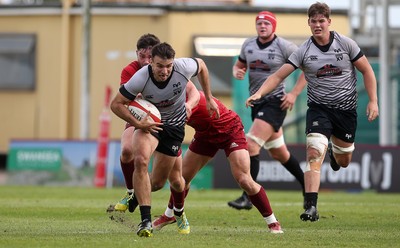 150918 - Ospreys Development v Munster A - Celtic Cup - Joe Jenkins of Ospreys makes a break