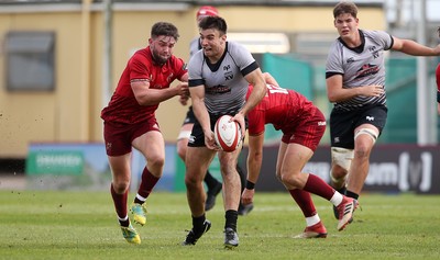 150918 - Ospreys Development v Munster A - Celtic Cup - Joe Jenkins of Ospreys makes a break