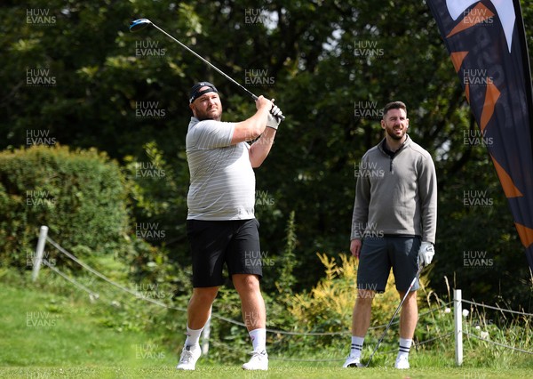 180821 - Ospreys Golf Day - Mikey Rowe and Alex Cuthbert