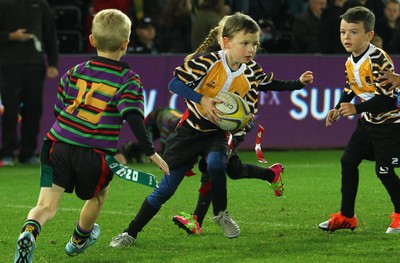 071016 - Ospreys v Blues - GuinnessPro12 -Half time tag rugby at The Ospreys