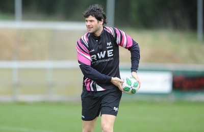 06.04.10 - Ospreys Rugby Training - Mike Phillips in action during training. 