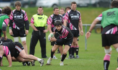 06.04.10 - Ospreys Rugby Training - Mike Phillips in action during training. 