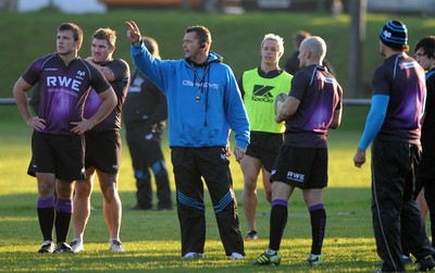 15.11.11 - Ospreys Rugby Training - Ospreys Head coach Sean Holley during training. 