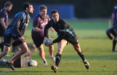 15.11.11 - Ospreys Rugby Training - Rhys Webb during training. 