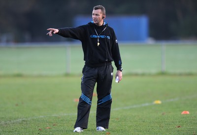 15.11.11 - Ospreys Rugby Training - Ospreys Head coach Sean Holley during training. 