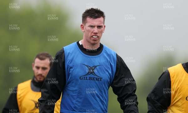 160517 - Ospreys Rugby Training in the lead up to their semi final game at Munster - Adam Beard during training