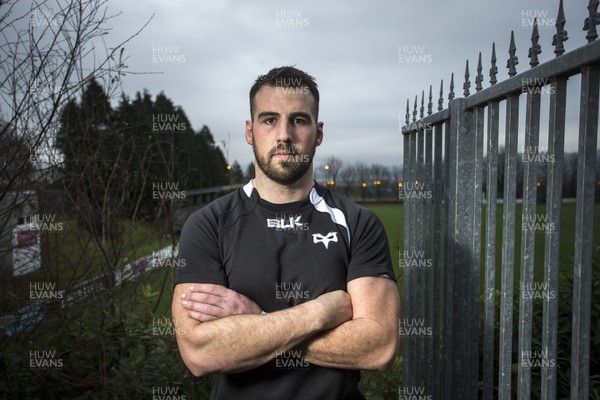 170117 - Ospreys Rugby Training - Scott Baldwin poses for a picture after speaking to the press by Chris Fairweather/Huw Evans Agency