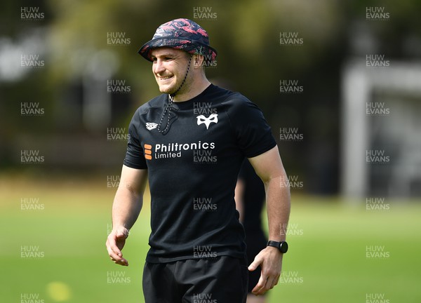 220322 - Ospreys Rugby Training at Stellenbosch Academy of Sport - Michael Collins of Ospreys during a training session in South Africa
