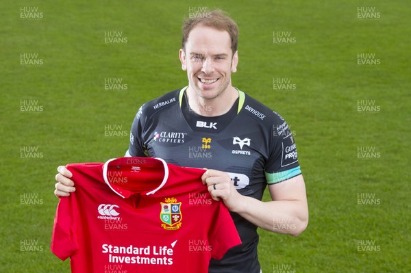 200417 -  Alun Wyn Jones after being named in the British & Irish Lions squad 2017 to tour New Zealand