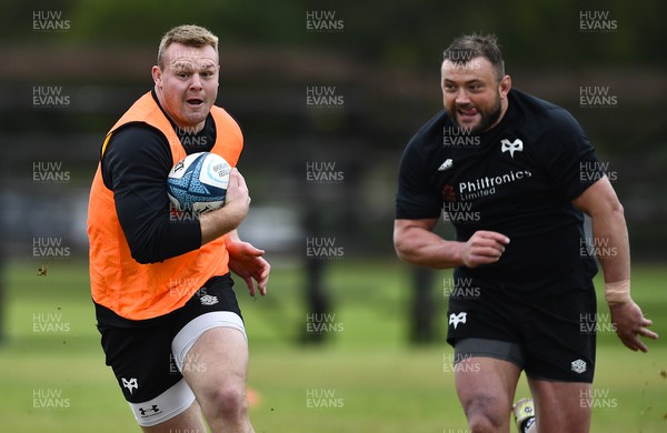 290322 - Ospreys Training at Stellenbosch Academy of Sport - Dewi Lake and Sam Parry during training